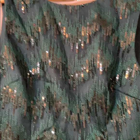 Lulus-Forest Green Sequin Backless Skater Dress - Picture 4 of 10